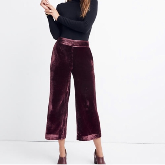 Madewell Pants - madewell Velvet Huston Pull-On Crop Pants size L
